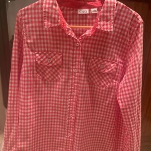 Red and white plaid shirt